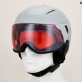 Cască de schi Giro Orbit Spherical matte light grey/vivid ember 9
