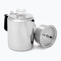 Aparat de cafea GSI Outdoors Glacier Stainless 3 Cup Perc W/Silicone Handle polished