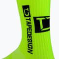 Șosete de fotbal Tapedesign anti-alunecare galben TAPEDESIGNNEONYELLOW 4
