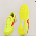 Încălțăminte de fotbal pentru bărbați Mizuno Morelia Sala Elite TF safety yellow/fiery coral 2/galaxy silver 11