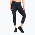Jambiere de antrenament pentru femei 2XU Motion Mid-Rise Compression 7/8 negru WA3516B