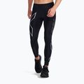 Jambiere de antrenament 2XU Core Compression pentru bărbați negru/argintiu MA3849B