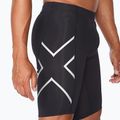 Pantaloni scurți de antrenament 2XU Core Compression pentru bărbați negru/argintiu MA3851B 4