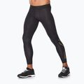 Jambiere de antrenament 2XU Force Compression pentru bărbați, negru și auriu MA5365B 5