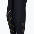 Jambiere de antrenament pentru femei 2XU Force Mid-Rise Compression negru și auriu WA5367B 9