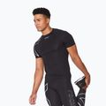 Mâneci lungi de bărbați 2XU Core Compression pentru antrenament negru/argintiu MA6399A 2