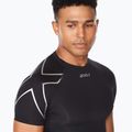 Mâneci lungi de bărbați 2XU Core Compression pentru antrenament negru/argintiu MA6399A 4