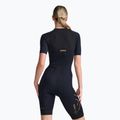 Costum de triatlon pentru femei 2XU Light Speed Sleeved negru/aur 2