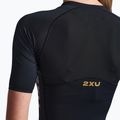 Costum de triatlon pentru femei 2XU Light Speed Sleeved negru/aur 4