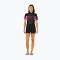 Costum de înot pentru femei Rip Curl Omega 2/2 mm Back Zip Springsuit black/pink 2