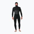 Costum de înot pentru bărbați Rip Curl Dawn Patrol Hooded 6/4 mm Chest Zip black