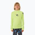 Longsleeve de înot pentru copii Rip Curl Brand Wave UPF Rash Vest lime