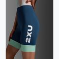 Combinezon de triatlon pentru femei 2XU Aero Hex Sleeved jelly mint/majol 8