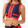 Partea de sus a costumului de baie Rip Curl Coco Short Sleeve Vest red/dark blue 5