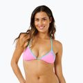 Top de costum de baie Rip Curl Surf Puff Sliding Tri light pink