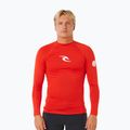 Bluză cu mânecă lungă pentru înot bărbați Rip Curl Waves Upf Perf lava red