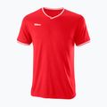 Cămașă de tenis Wilson Team II High V-Neck pentru bărbați, roșu WRA794103