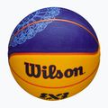 Minge de baschet pentru copii Wilson Fiba 3X3 Mini Paris 2004 blue/yellow mărime 3 4