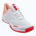 Încălțăminte de tenis pentru femei Wilson Kaos Stroke 2.0 white/peach perfait/infrared 8