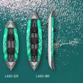 Caiac gonflabil 3-personă 12'6″ AquaMarina Recreational Kayak verde Laxo-380 19