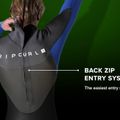 Costum de înot pentru bărbați Rip Curl Omega 5/3 mm GB B/Zip 70 gri-albastru 113MFS 4