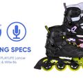 Patine în linie Playlife Lancer 84 pentru femei, negru violet 880274 17