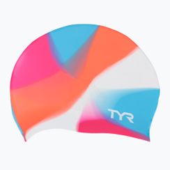 Cască de înot pentru copii TYR Tiedye Silicone Multicolor Jr pink/blue/orange