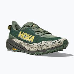Pantofi de alergare bărbați HOKA Speedgoat 6 Wide verde mușchi/gri asfalt