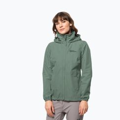 Jack Wolfskin jachetă de ploaie Stormy Point 2L pentru femei, verde 1111202