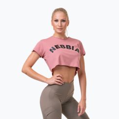 NEBBIA bluză de femei Loose Fit & Sporty Crop Top roz 5830710