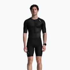 Costum de triatlon pentru bărbați 2XU Core Sleeved black/white