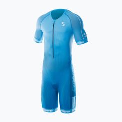 Combinezon de triatlon pentru bărbați Synergy Elite Short Sleeve Trisuit cobalt blue
