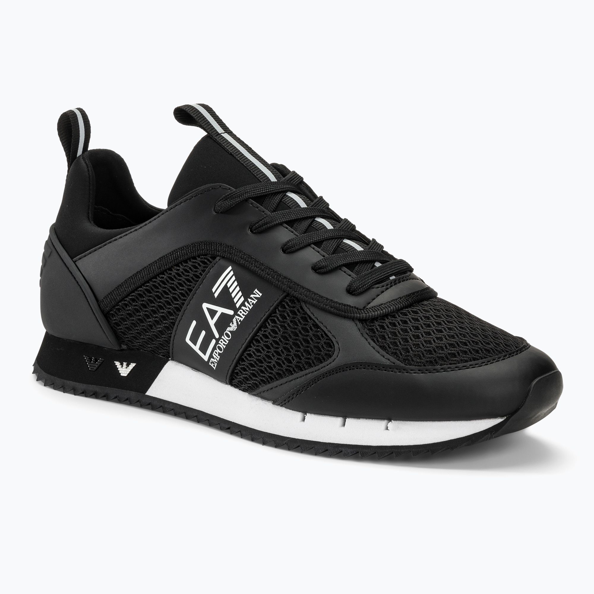 EA7 Emporio Armani Black & White Laces pantofi alb/negru (X8X027