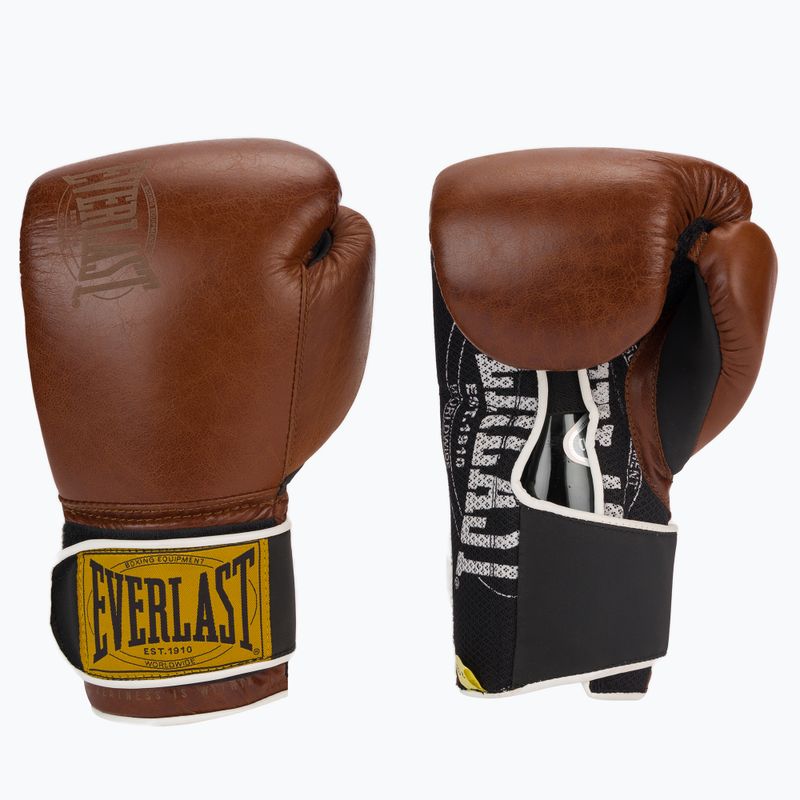 Mănuși de box EVERLAST 1910 Classic, maro, EV1910 BROWN-12 oz. 3