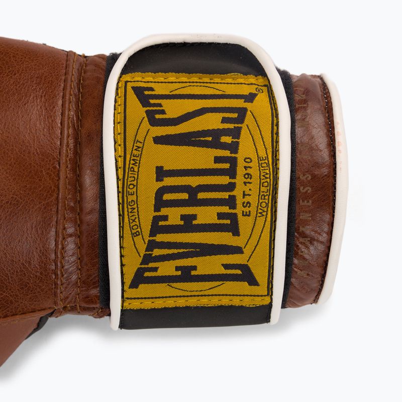Mănuși de box EVERLAST 1910 Classic, maro, EV1910 BROWN-12 oz. 5