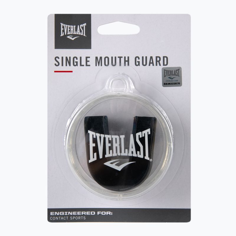 EVERLAST protector de maxilar simplu negru 4405