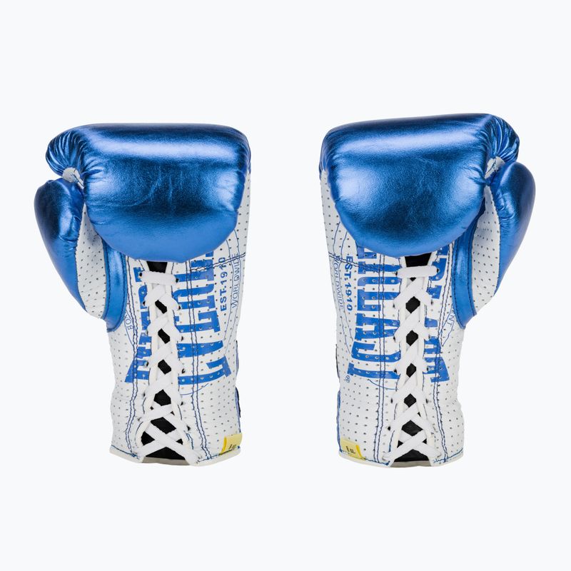 Mănuși de box Everlast Fight Leather blue 3
