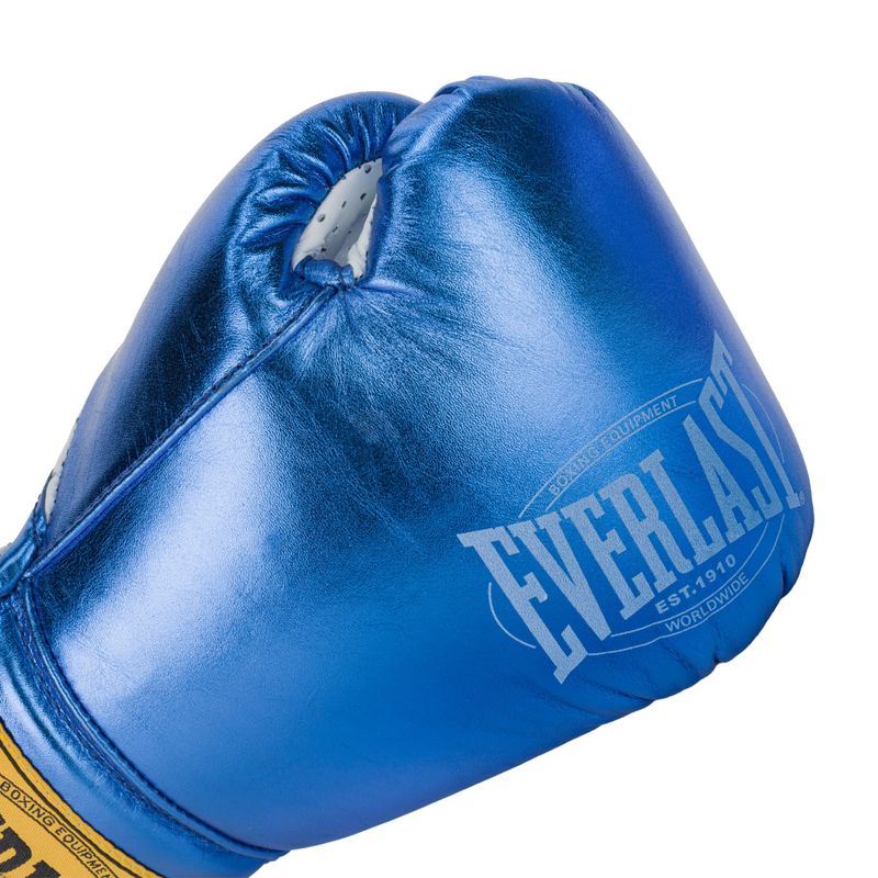 Mănuși de box Everlast Fight Leather blue 5