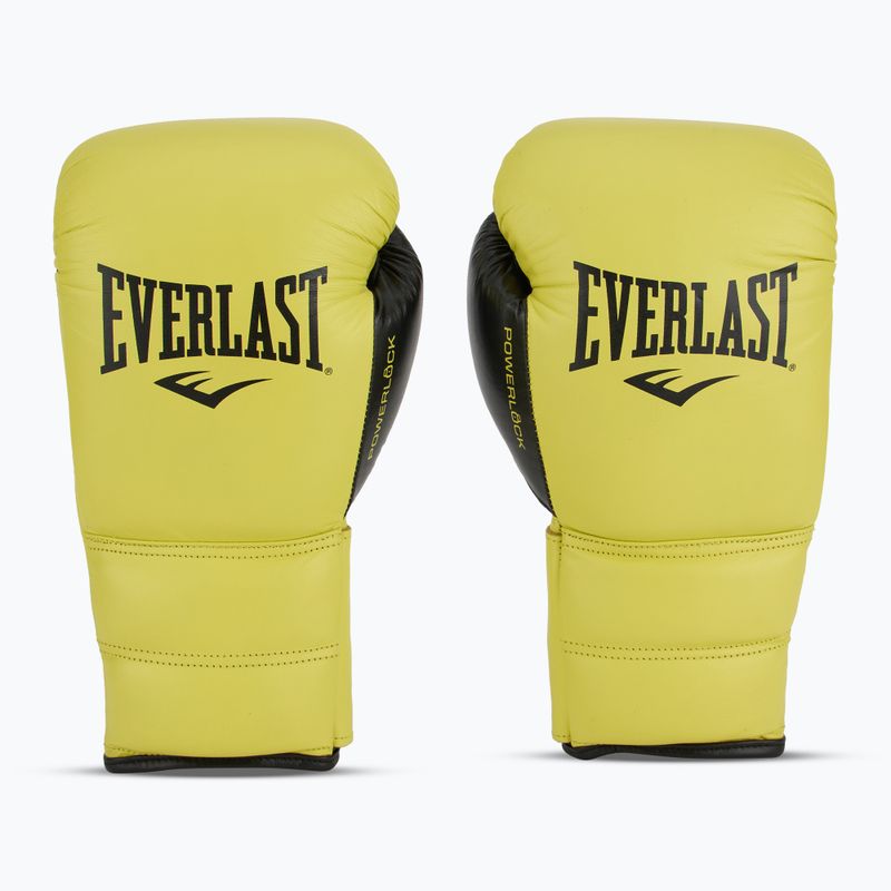 Mănuși de box Everlast Powerlock 2 Laced Pro Training neon yellow 2