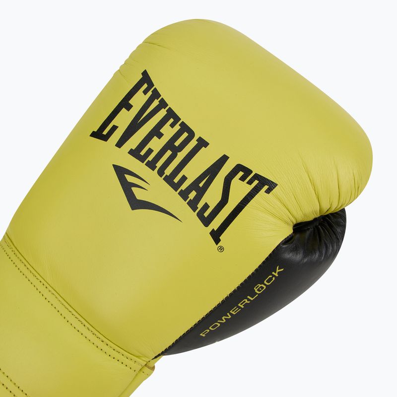 Mănuși de box Everlast Powerlock 2 Laced Pro Training neon yellow 5