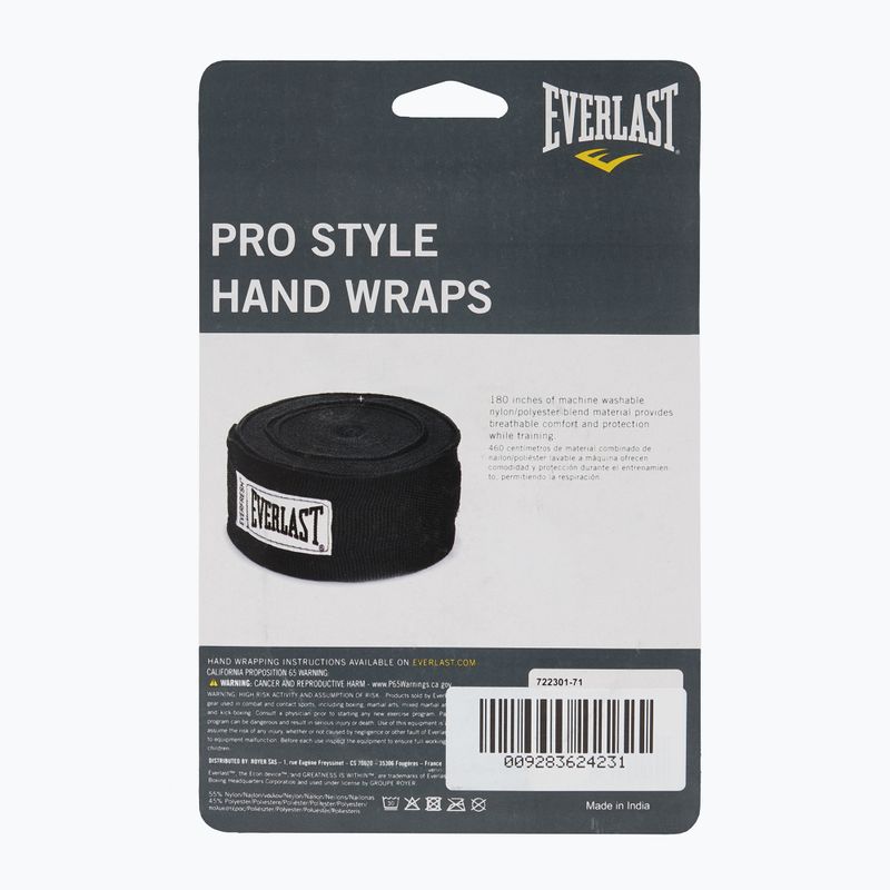 Bandaje de box Everlast 450 cm black 3