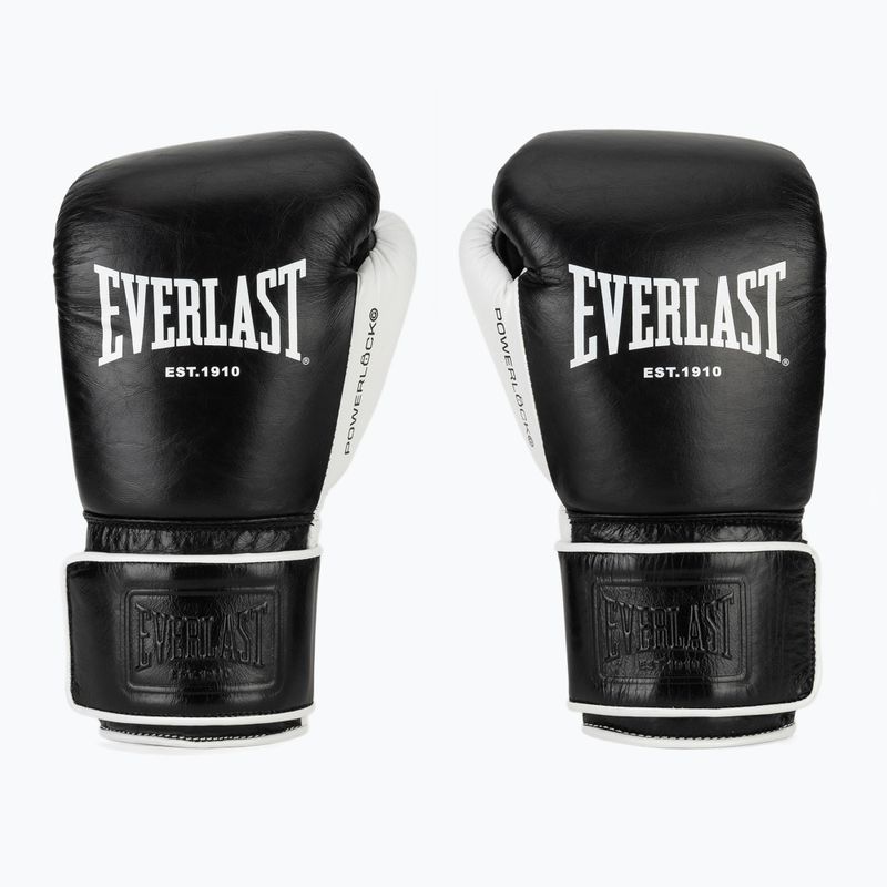 Mănuși de box Everlast Powerlock Pro OG H&L black/white 2