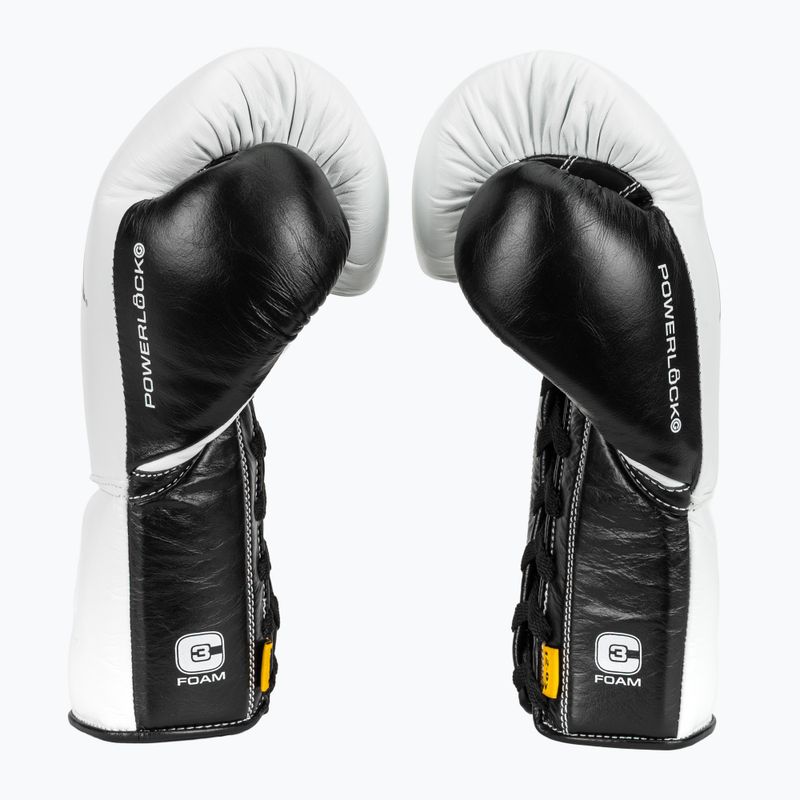 Mănuși de box Everlast Powerlock Pro OG Laced white/black 4