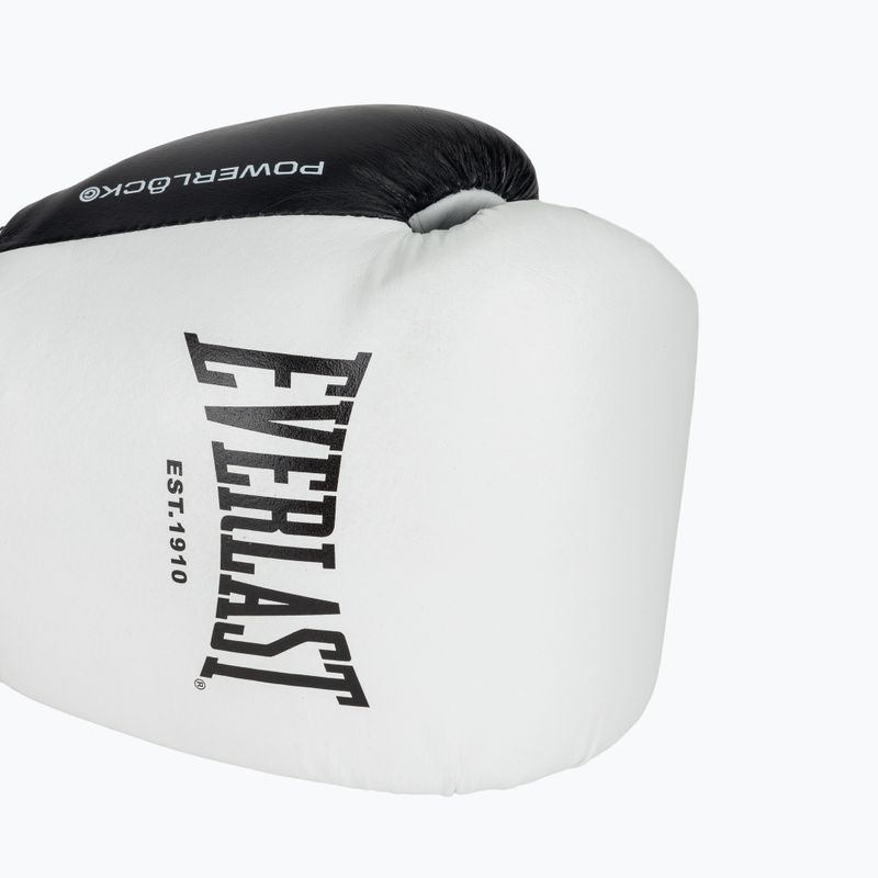 Mănuși de box Everlast Powerlock Pro OG Laced white/black 5