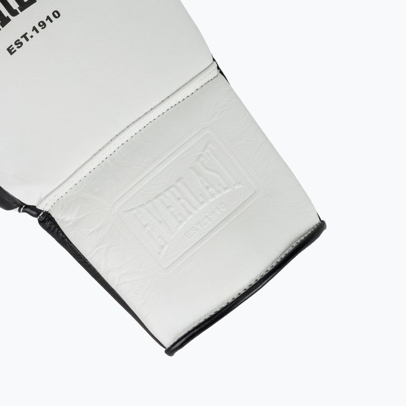 Mănuși de box Everlast Powerlock Pro OG Laced white/black 6