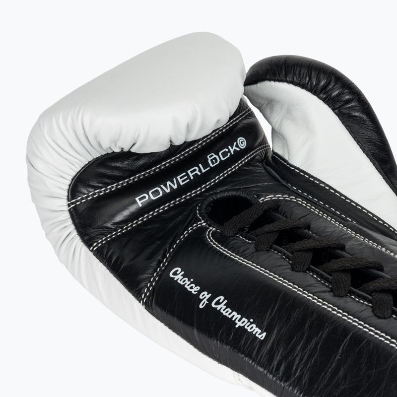 Mănuși de box Everlast Powerlock Pro OG Laced white/black 7