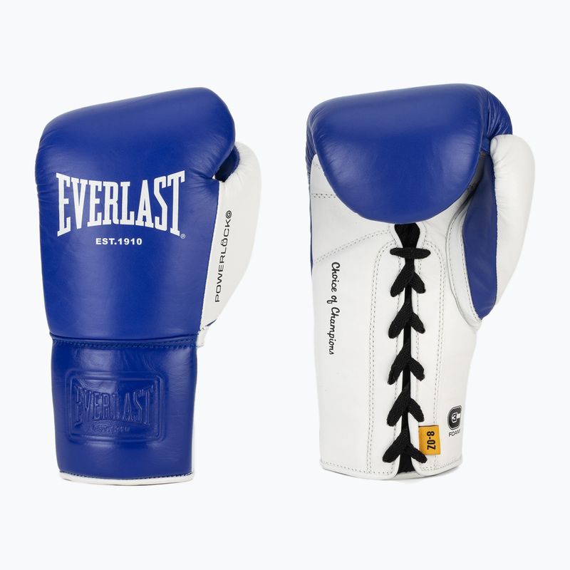 Mănuși de box Everlast Powerlock OG Pro Fight blue/white