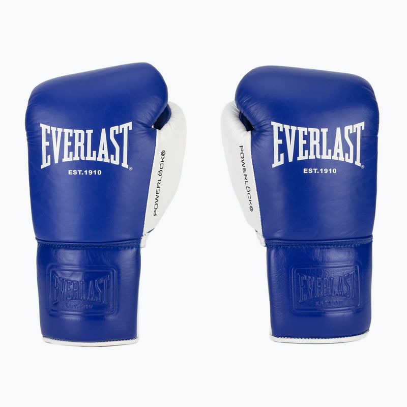 Mănuși de box Everlast Powerlock OG Pro Fight blue/white 2