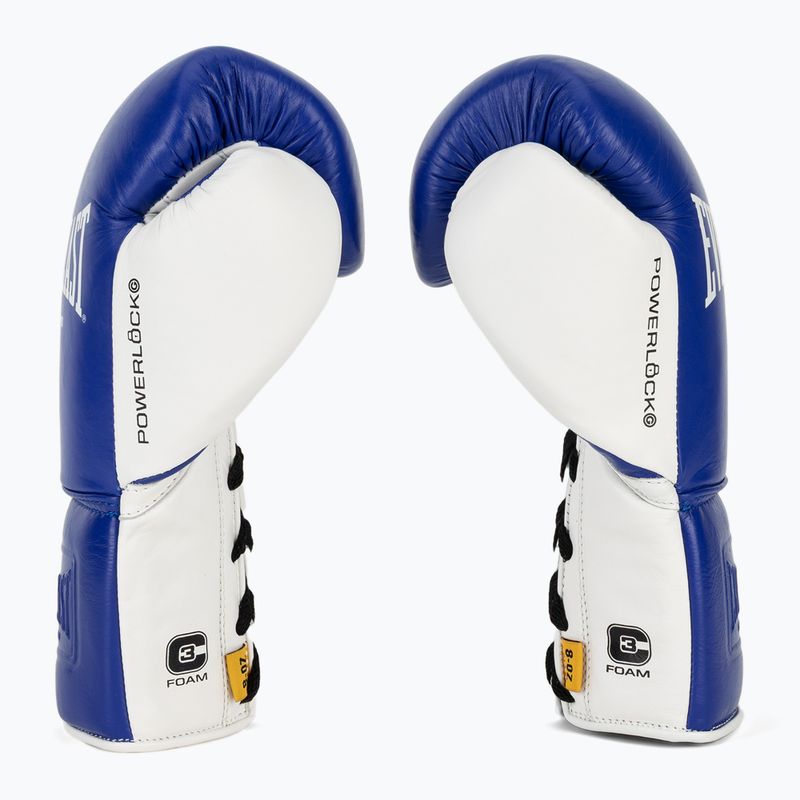 Mănuși de box Everlast Powerlock OG Pro Fight blue/white 4
