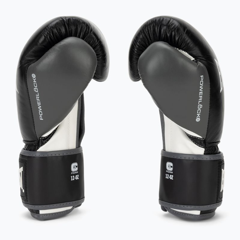 Mănuși de box Everlast Powerlock OG H&L Leather Advanced Training black/white 4